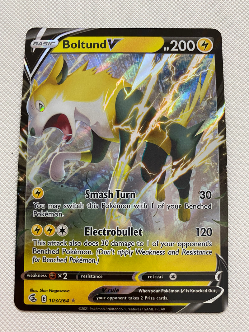 Boltund V 103/264 Fusion Strike Full Art Ultra Rare Pokemon Card Near Boltund V 103/264 Fusion Strike Full Art Ultra Rare Pokemon Card Near