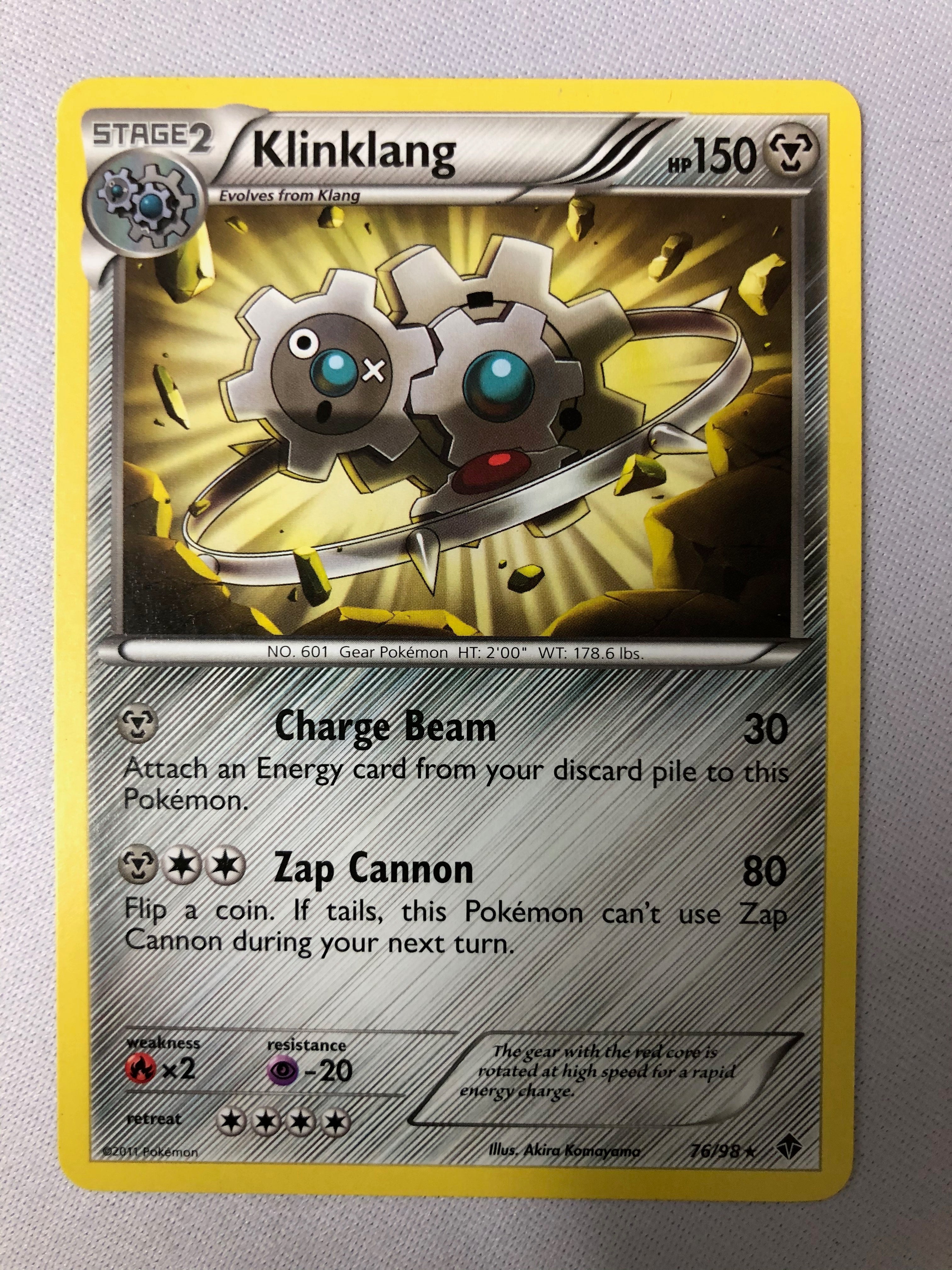 pokemon klinklang card Klinklang 76/98 Emerging Powers Rare Pokemon Card NM
