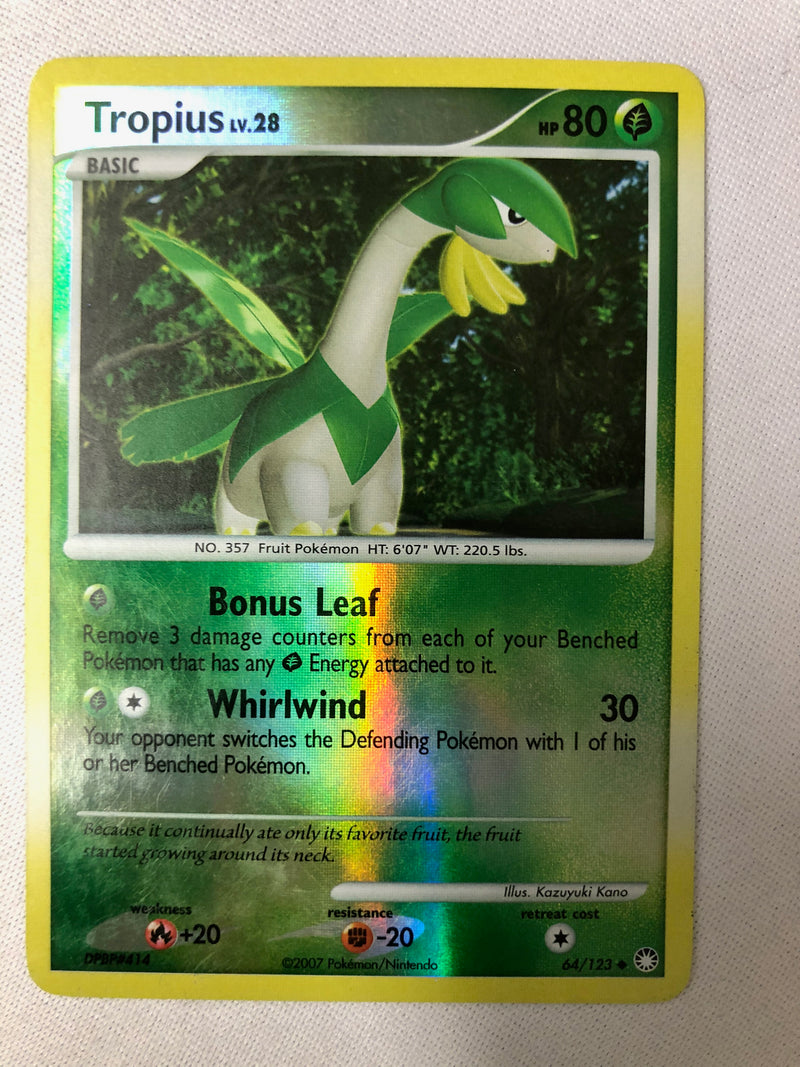 Tropius LV.28 64/123 Mysterious Treasures Uncommon Reverse Holo Pokemon Card NM