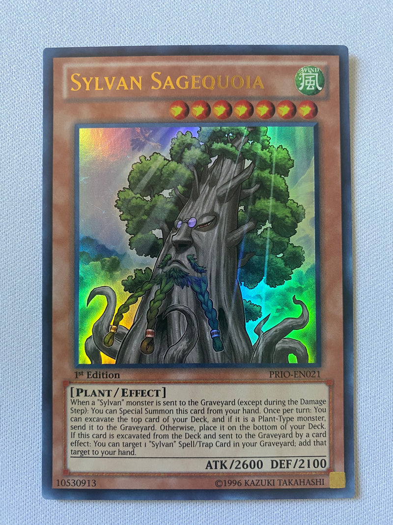 Yugioh PRIO-EN021 Sylvan Sagequoia Ultra Rare Card Near Mint