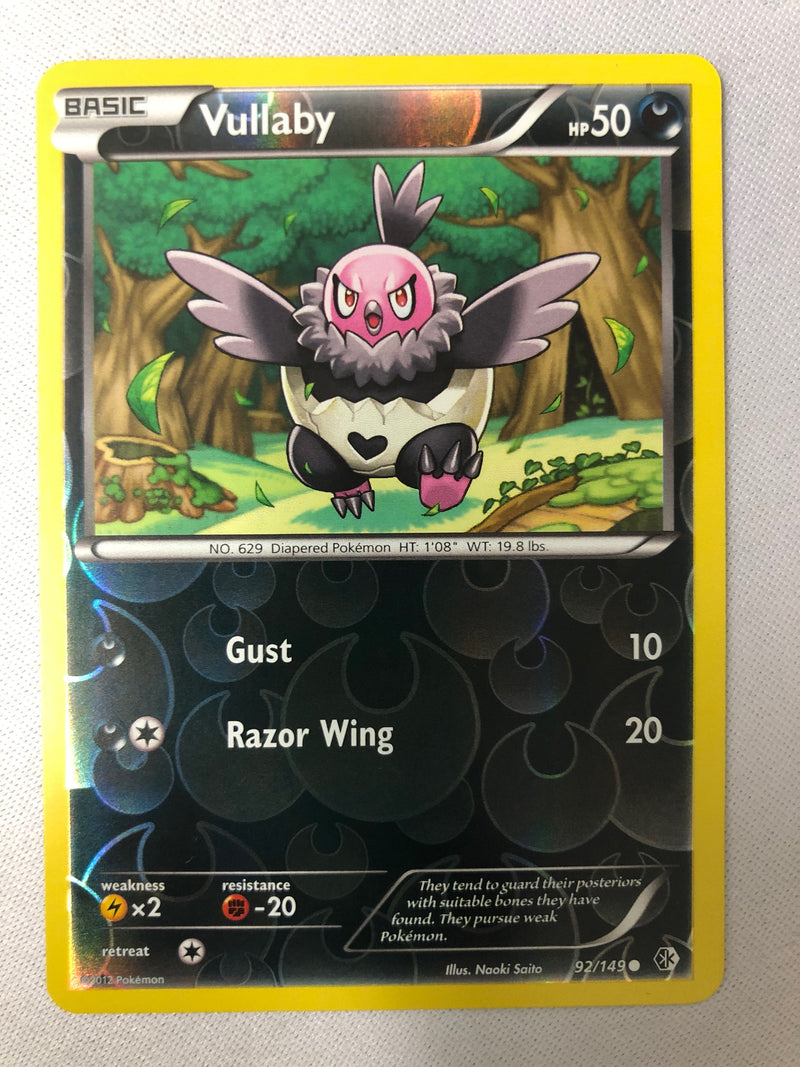 Vullaby 92/149 B&W Boundaries Crossed Common Reverse Holo Pokemon Card NM