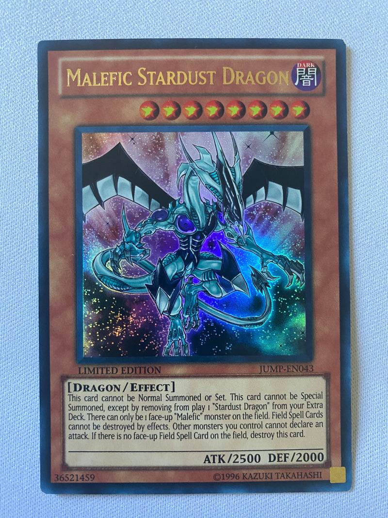 Yugioh Malefic Stardust Dragon JUMP-EN043 Limited Edition Ultra Rare N Yugioh Malefic Stardust Dragon JUMP-EN043 Limited Edition Ultra Rare N