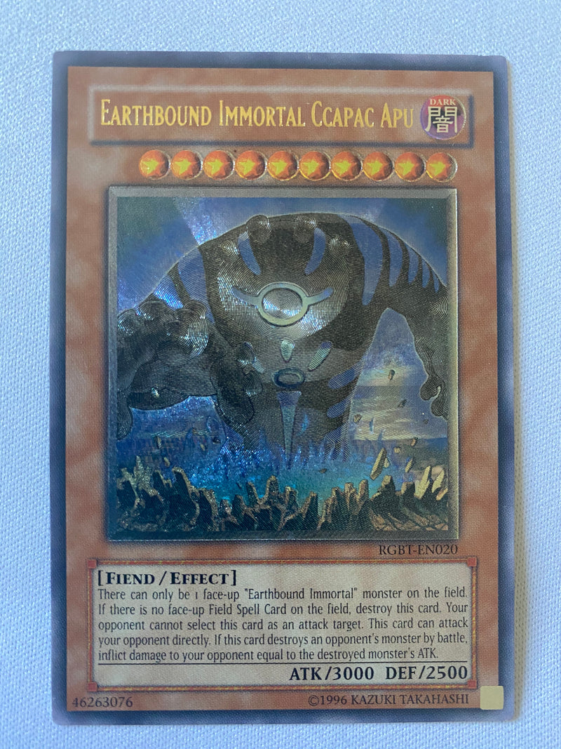 Yugioh Earthbound Immortal Ccapac Apu RGBT-EN020 Unlimited Ultimate Rare