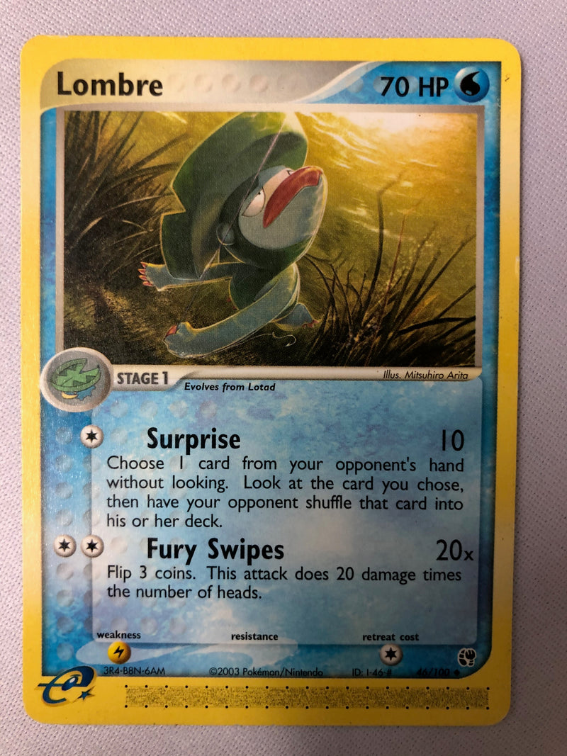 Lombre 46/100 Ex Sandstorm Uncommon Non Holo Pokemon Card Near Mint