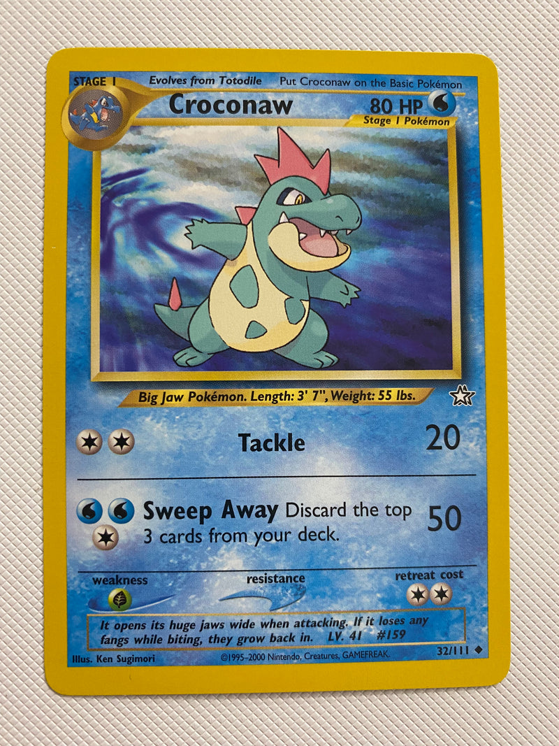 Croconaw 32/111 Neo Genesis Set Pokemon Card Near Mint Croconaw 32/111 Neo Genesis Set Pokemon Card Near Mint