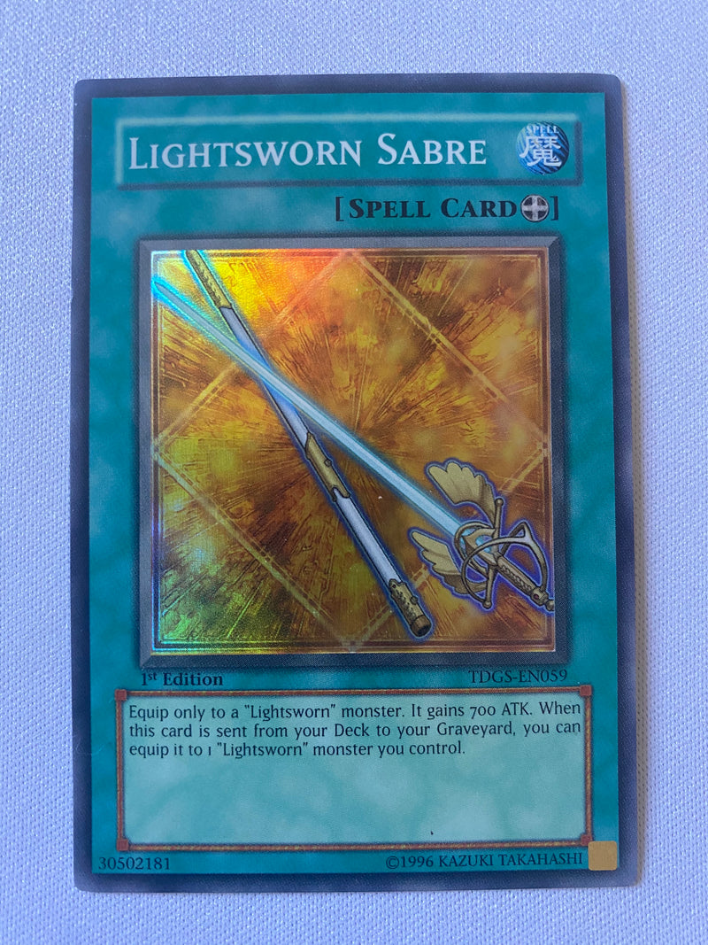 Yugioh Lightsworn Sabre  TDGS-EN059  1st Edition Super Rare Near Mint