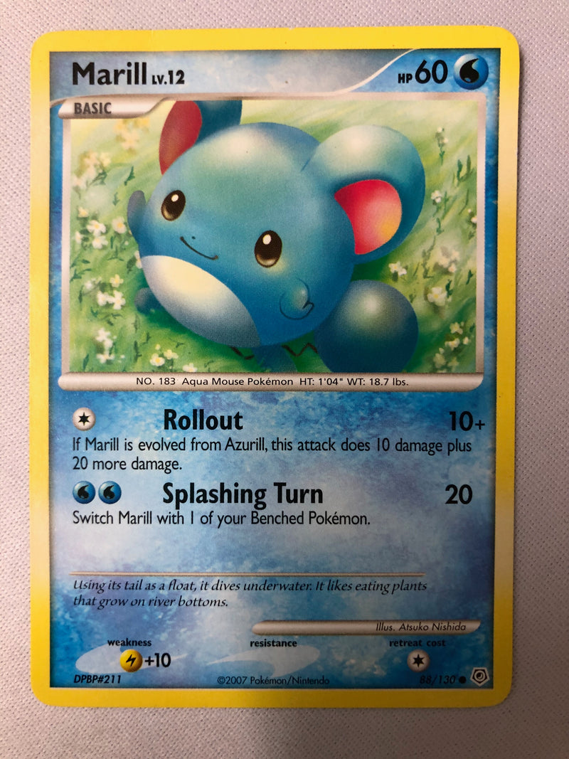 Marill LV.12 88/130 Diamond & Pearl Common Pokemon Card NM