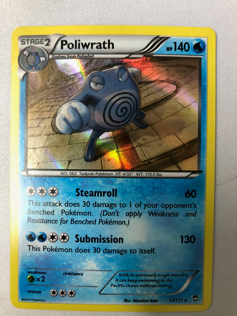 Poliwrath 17/111 Furious Fists Rare Holo Pokemon Card NM