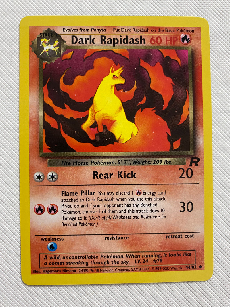 Dark Rapidash 44/82 Team Rocket Uncommon Pokemon Card NM