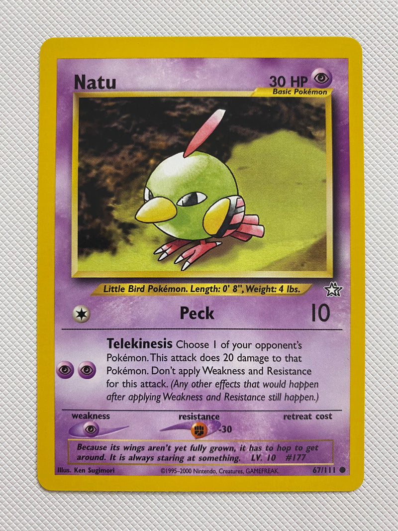Natu 67/111 Neo Genesis Common Pokemon Card  Near Mint