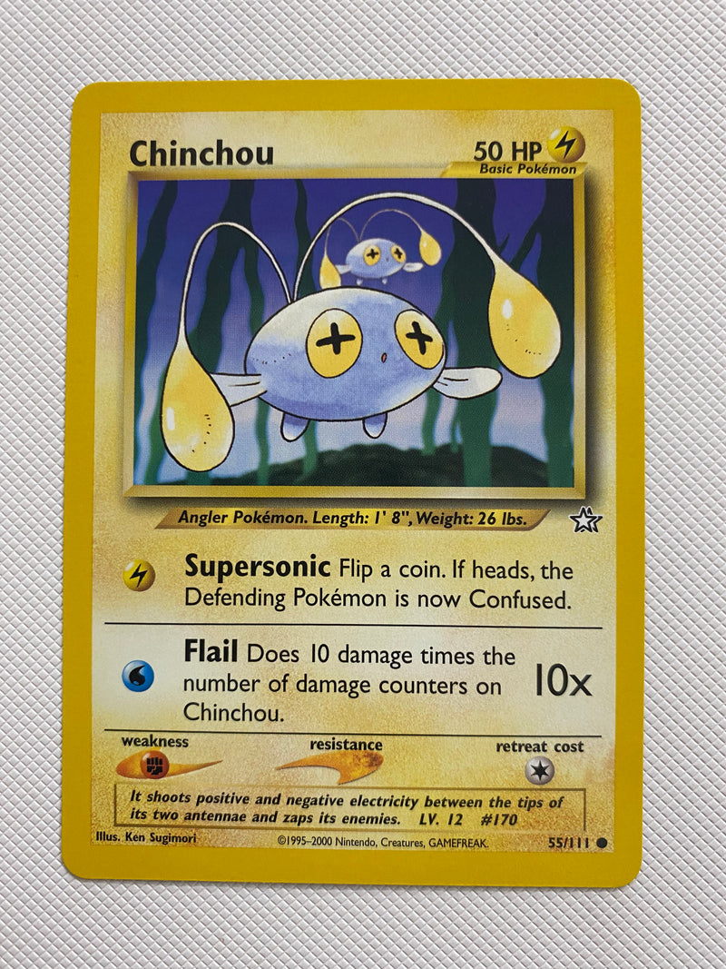 Chinchou 55/111 Pokemon  Common Card Neo Genesis Near Mint