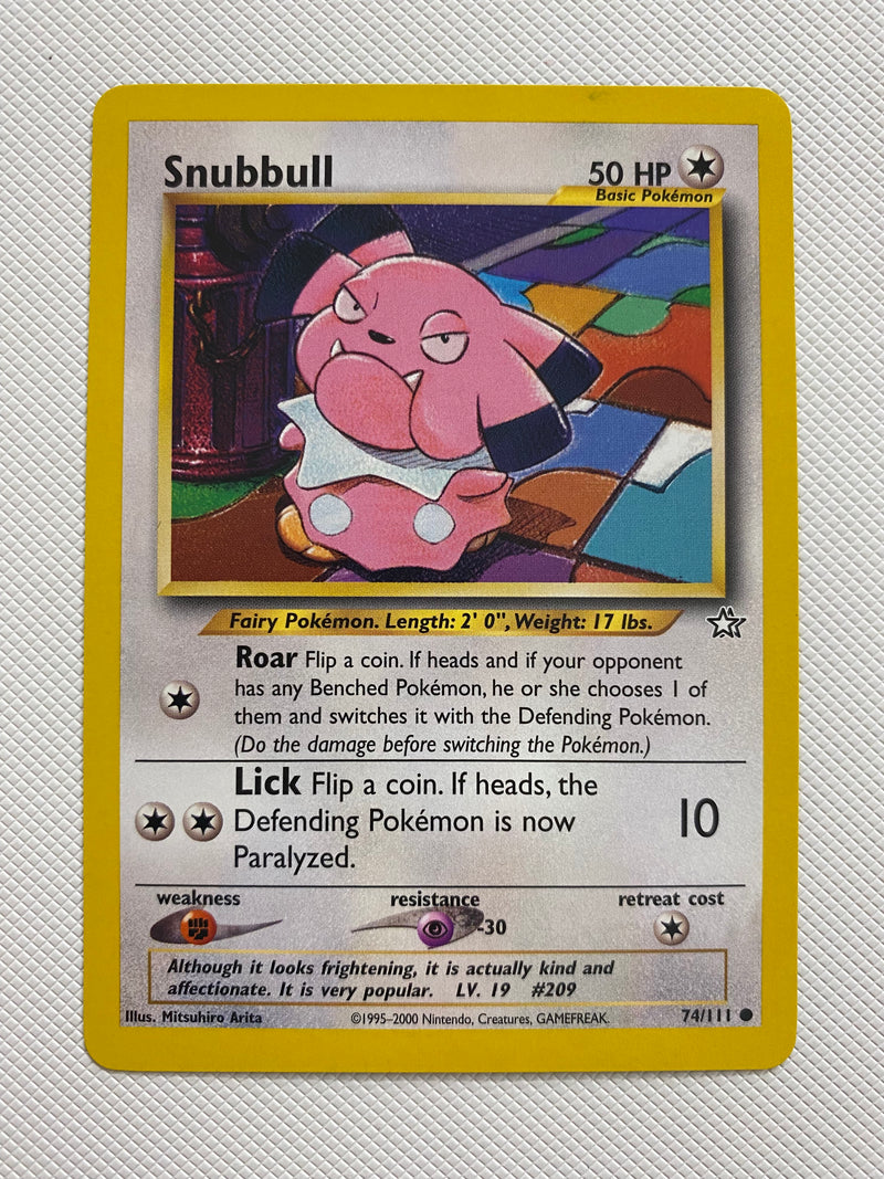 Snubbull 74/111 Pokemon Neo Genesis Set Common Near Mint