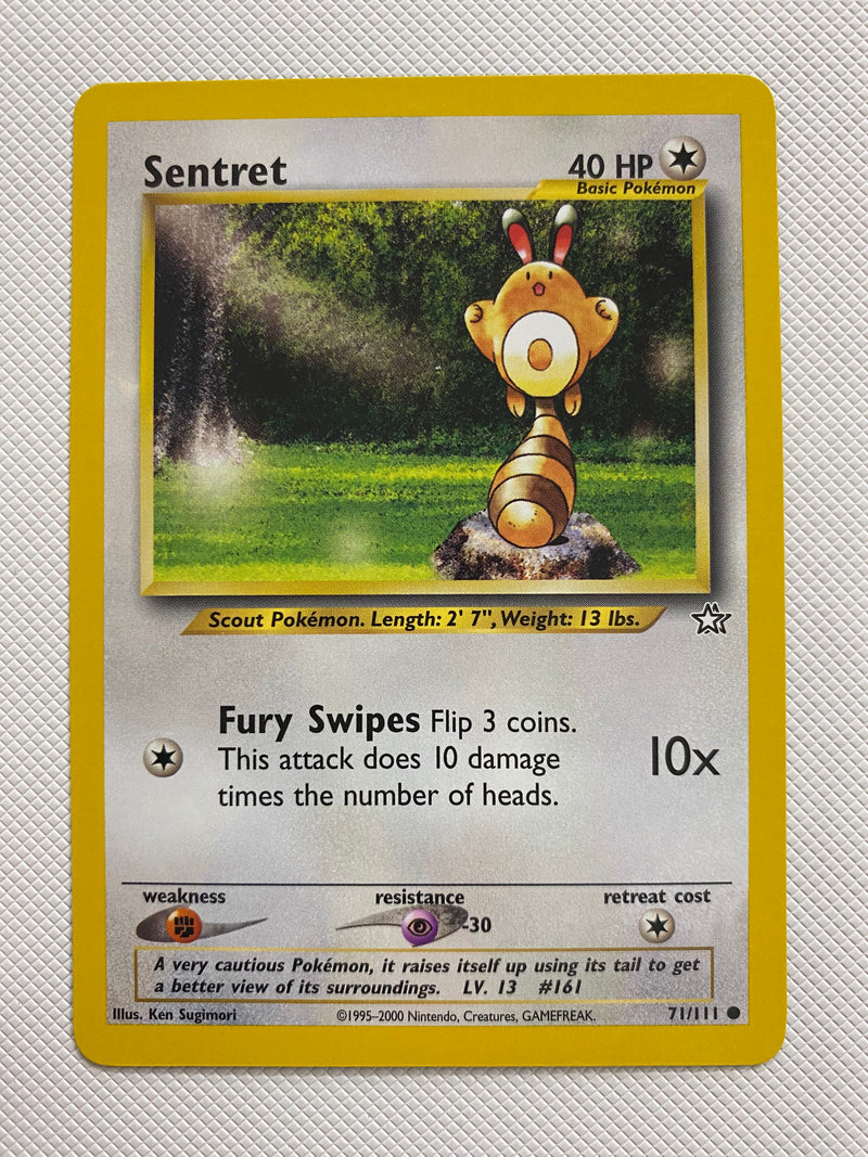 Sentret 71/111 Neo Genesis Common Pokemon Card Near Mint