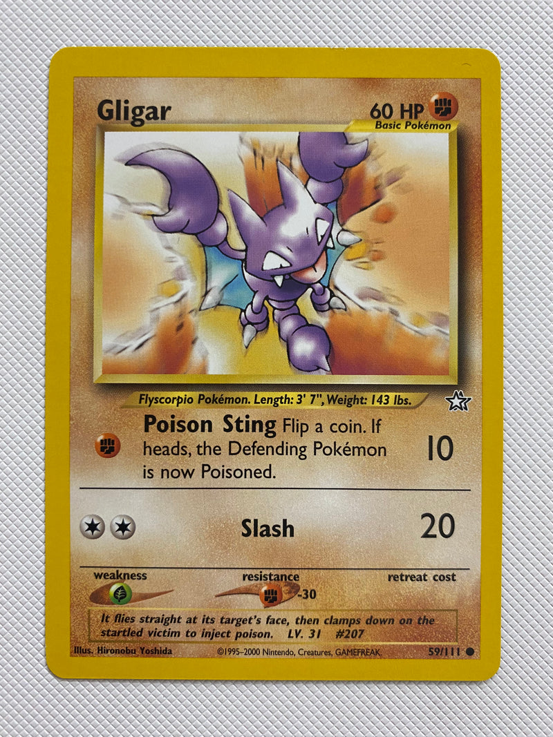 Gligar 59/111  Neo Genesis Pokemon Card Common Near Mint