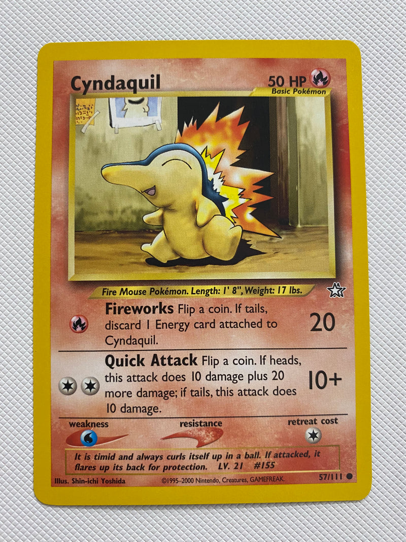 Cyndaquil 57/111 Common Pokemon Card Neo Genesis Near Mint