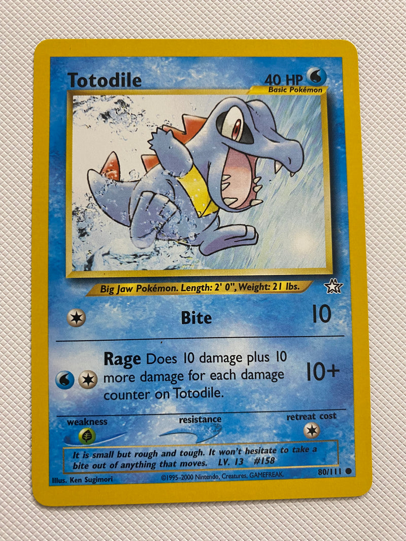 Totodile 80/111 Neo Genesis See Pictures Pokemon Card Naer Mint