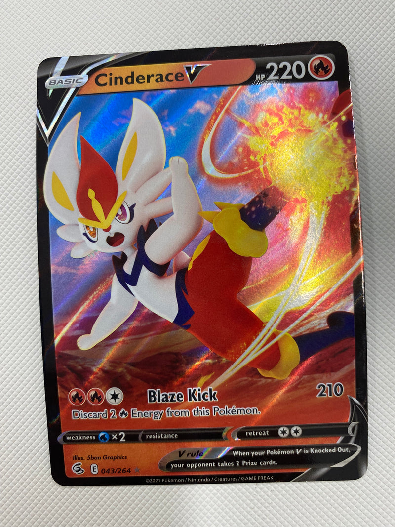 Cinderace V 043/264 NM/M Pokémon Fusion Strike Ultra Rare Holo Near Mint