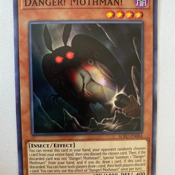 mothman yugioh card Yugioh Danger! Mothman! SOFU-EN084 Super Rare 1st Edition NM