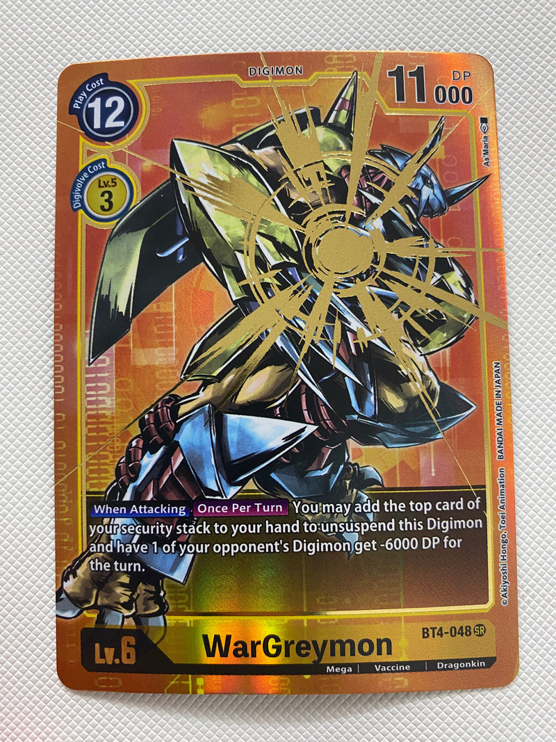 Digimon TCG WarGreymon BT4-048 Alt Art Near Mint