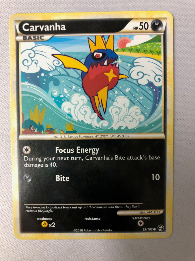 Carvanha 59/102 Triumphant Common Non-Holo Pokemon Card NM