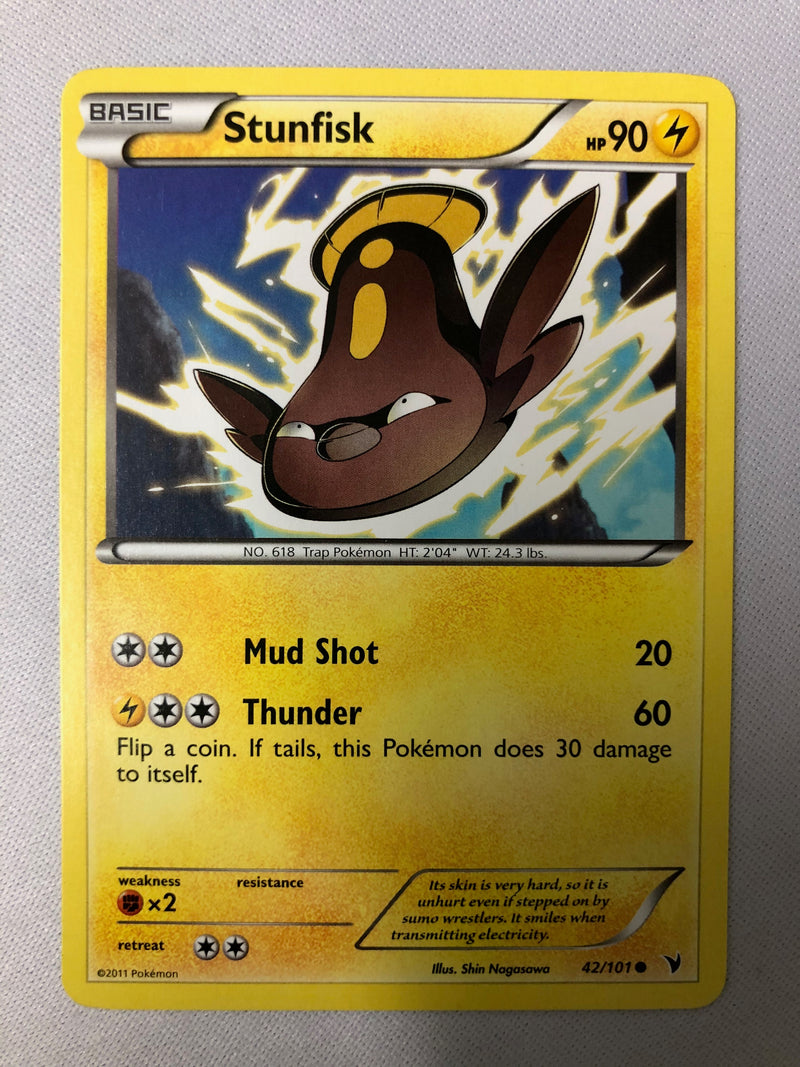 Stunfisk 42/101 Noble Victories Common Non Holo Pokemon Card NM