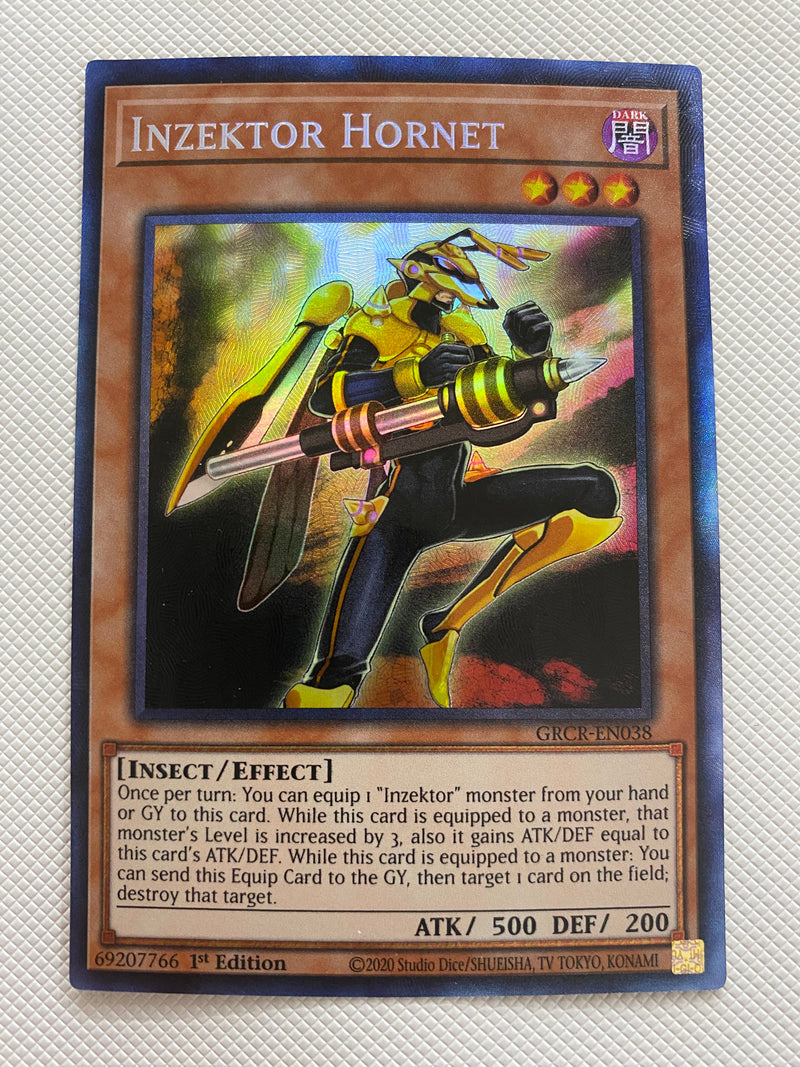 Yugioh Inzektor Hornet GRCR-EN038 Creators Collector's Rare 1st Edition Near Mint