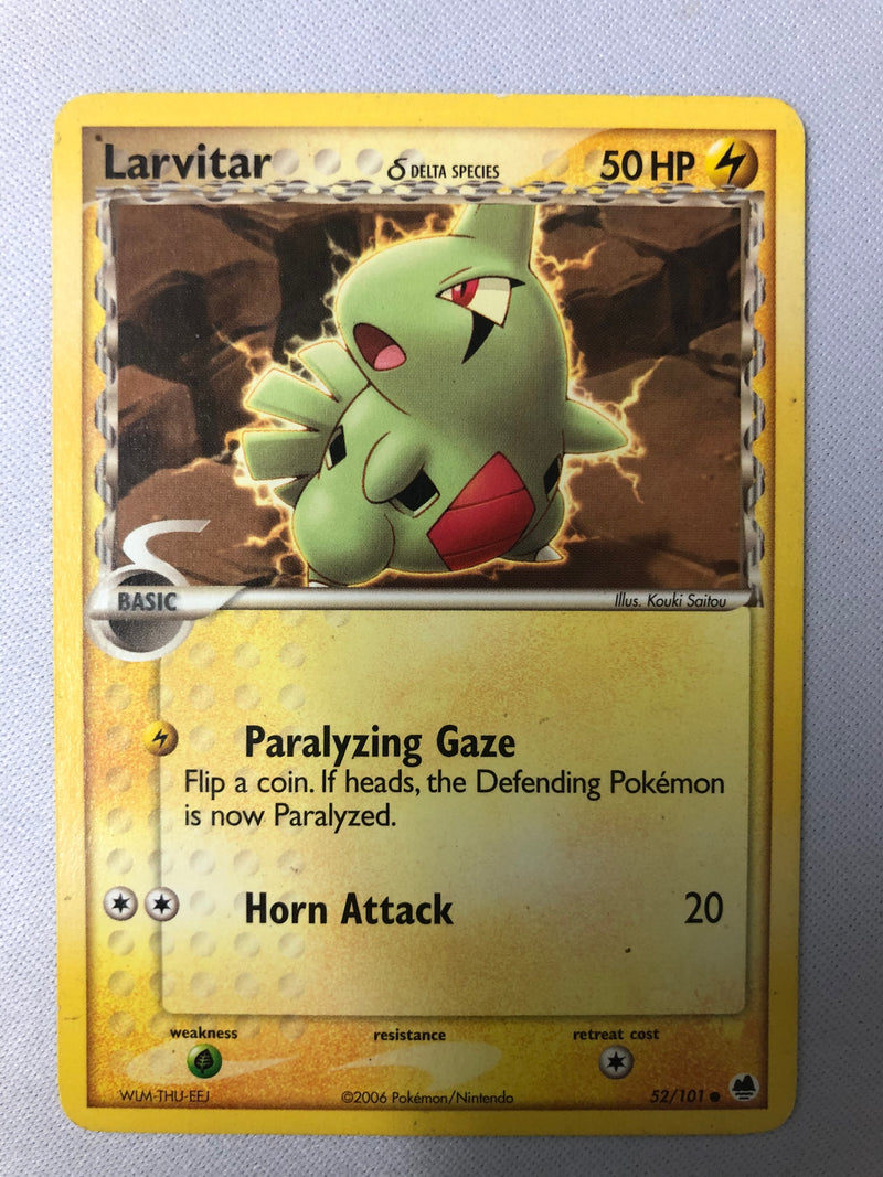 Larvitar δ 52/101 EX Dragon Frontiers Common Non Holo Pokemon Card NM