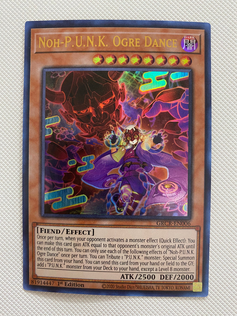 Yugioh Noh-P.U.N.K. Ogre Dance GRCR-EN006 Ultra Rare 1st Edition Near Mint