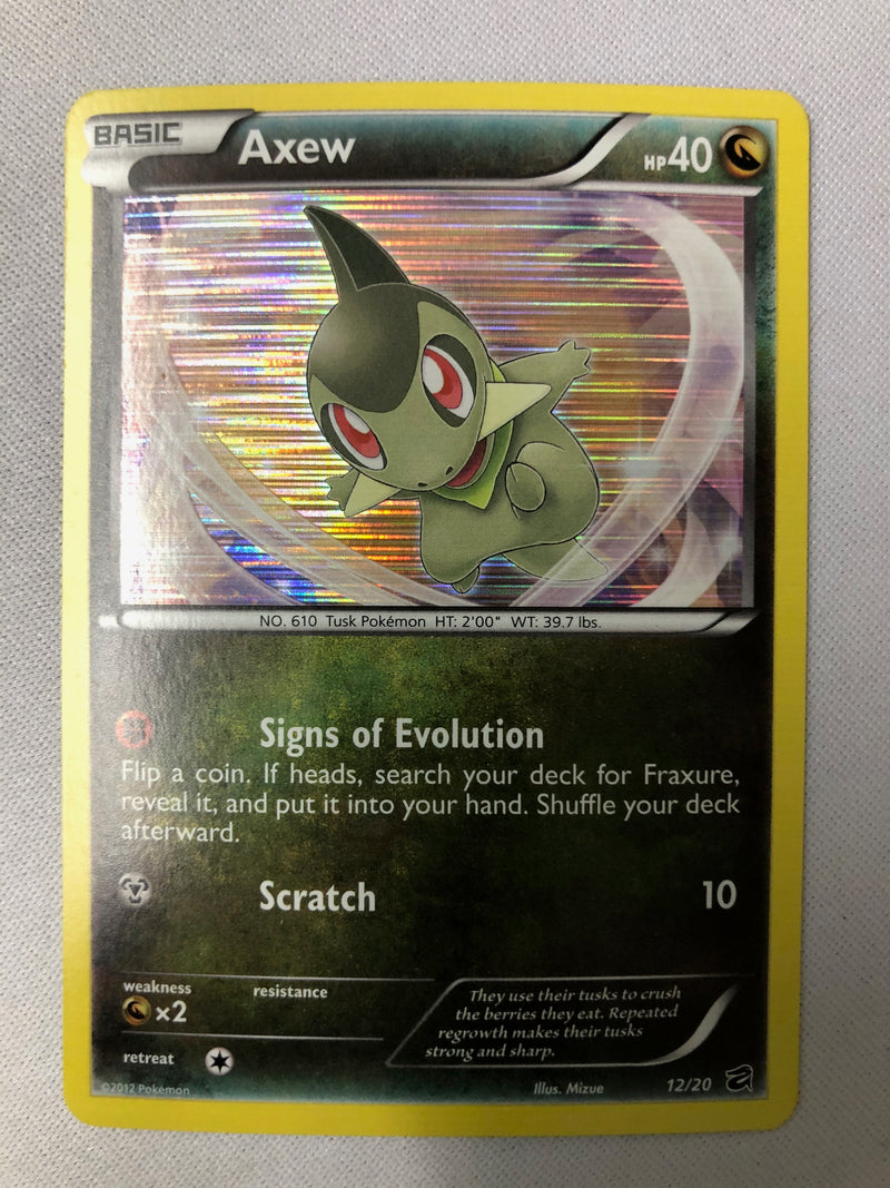 pokemon card axew Axew 12/20 Dragon Vault Holo Pokemon Card NM