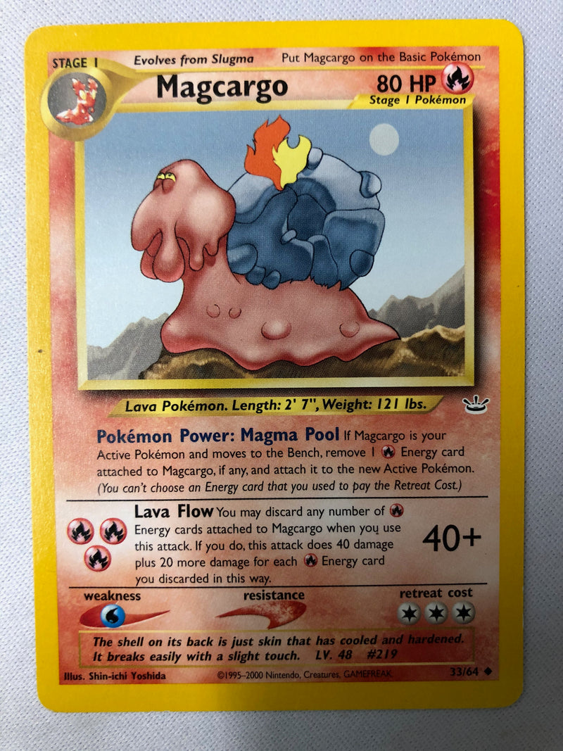 Magcargo 33/64 Neo Revelation Uncommon Non Holo Pokemon Card NM
