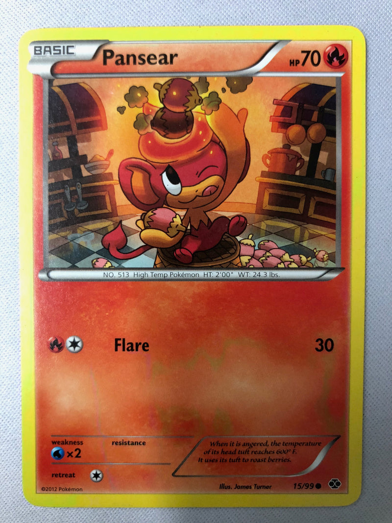 Pansear 15/99 Next Destinies Common Non Holo Pokemon Card NM