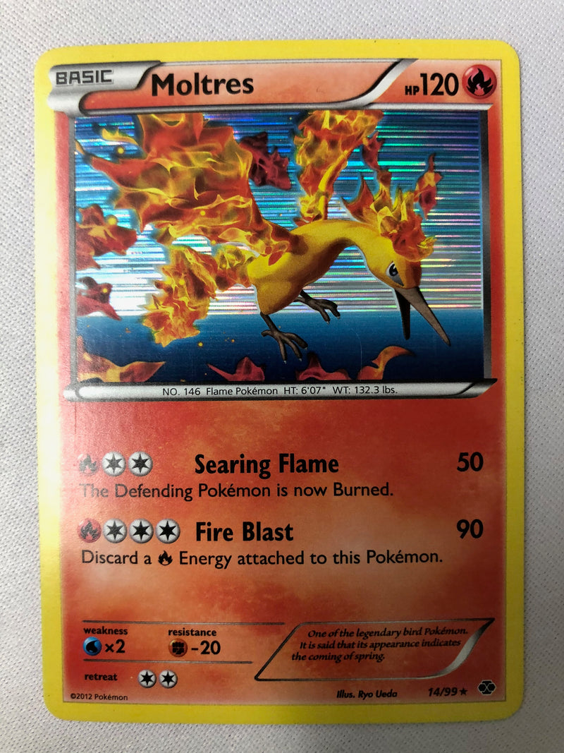 Moltres 14/99 Next Destinies Holo Rare Pokemon Card NM