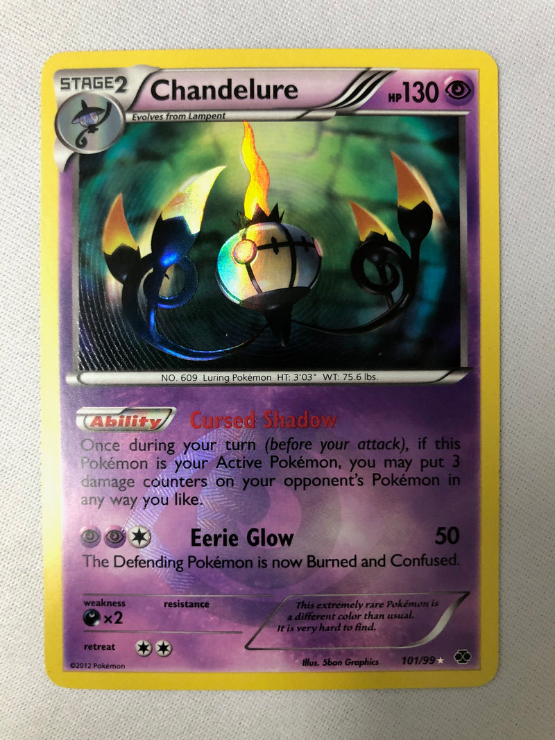 Chandelure 101/99 Next Destinies Holo Secret Rare Pokemon Card NM