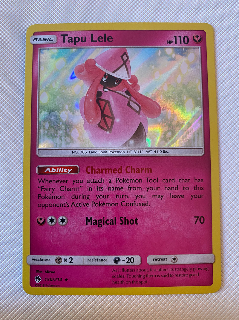 Tapu lele holo rare 150/214 Pokemon Card Lost thunder Naer Mint
