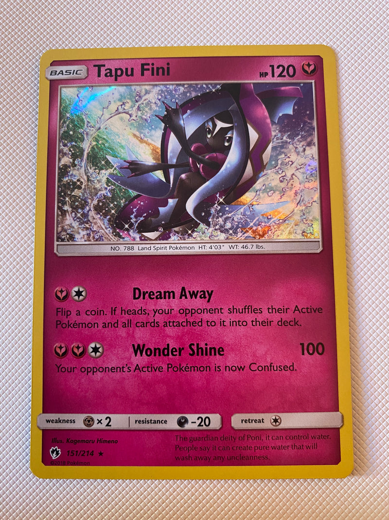 Tapu Fini 151/214  Holo Rare Pokemon Card Naer Mint