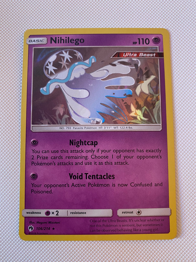 Nihilego 106/214 Holo Rare Lost Thunder Pokemon Card Naer Mint