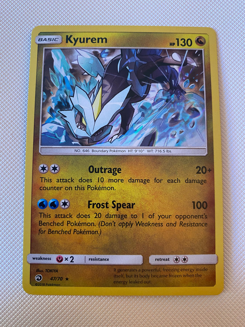 Kyurem 47/70 Dragon Majesty Holo Rare Pokemon Card Near Mint