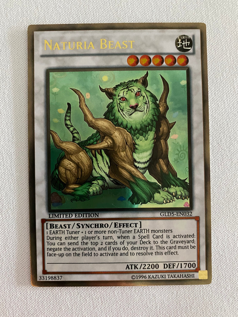 Yugioh Naturia Beast GLD5-EN032 Gold Rare Limited Edition NM Yugioh Naturia Beast GLD5-EN032 Gold Rare Limited Edition NM