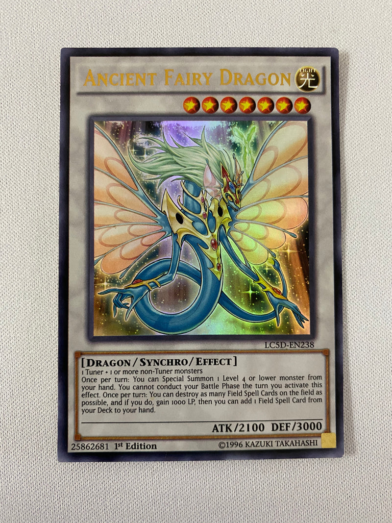 Yugioh Ancient Fairy Dragon LC5D-EN238 Ultra Rare 1st Edition NM Yugioh Ancient Fairy Dragon LC5D-EN238 Ultra Rare 1st Edition NM