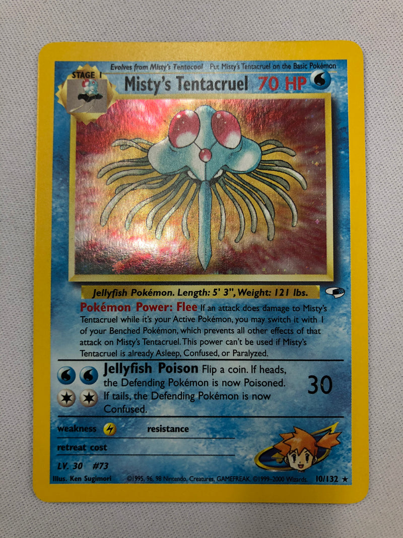 Misty's Tentacruel 10/132 Gym Heroes Holo Rare Vintage Pokemon Card Mi