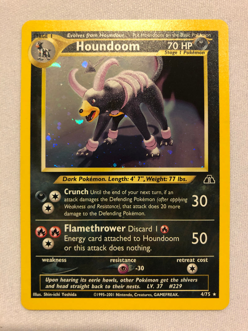 Houndoom 4/75 Holo Rare Neo Discovery Pokemon Card Mint/Near Mint