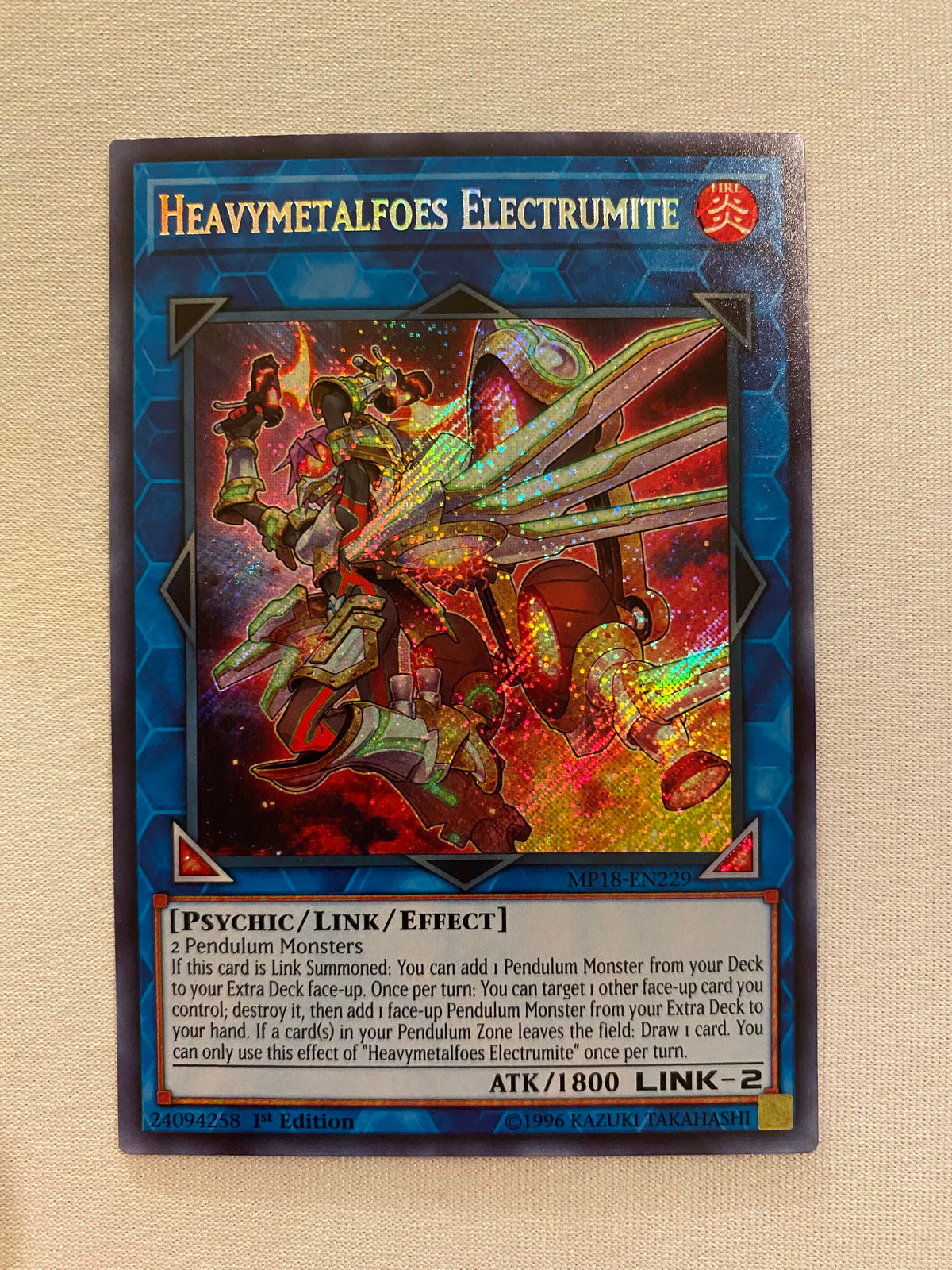 Yugioh Heavymetalfoes Electrumite MP18-EN229 Secret Rare 1st Edition N