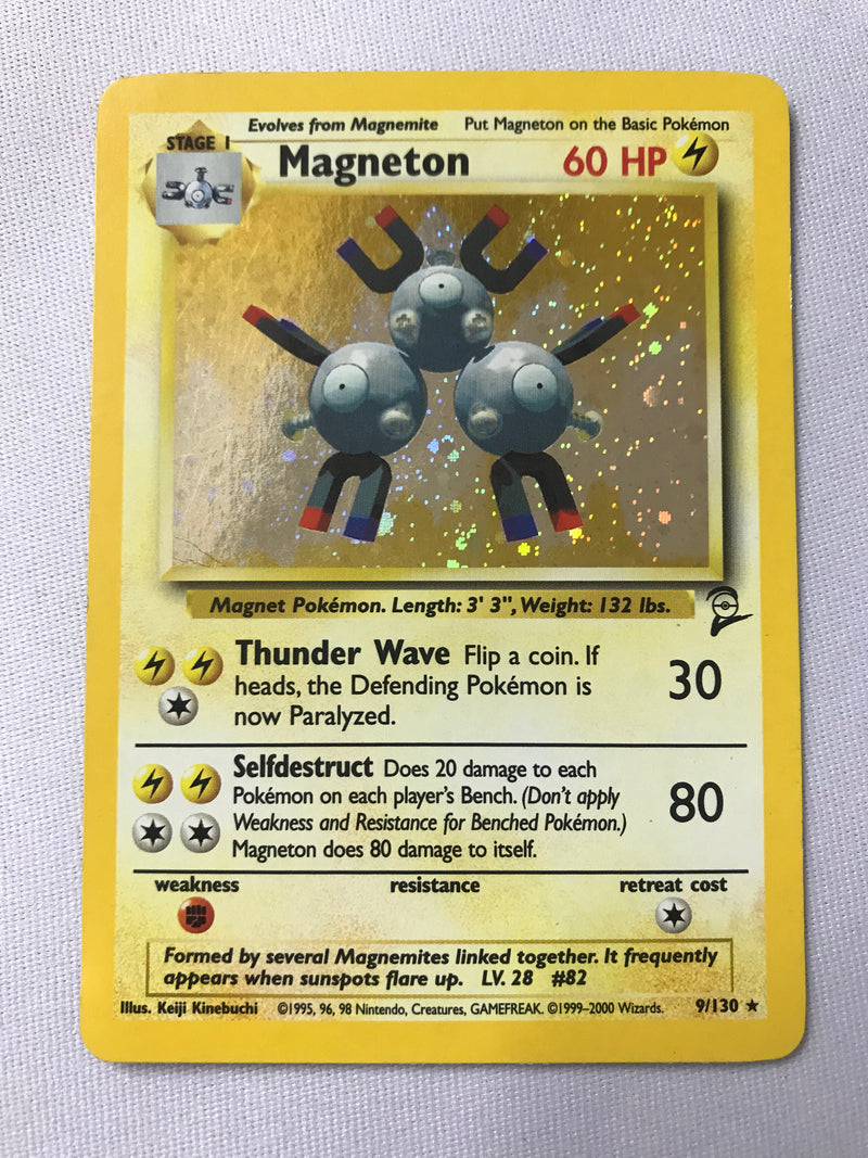 Magneton 9/130 Base Set 2 Holo Vintage Pokemon Card Near Mint