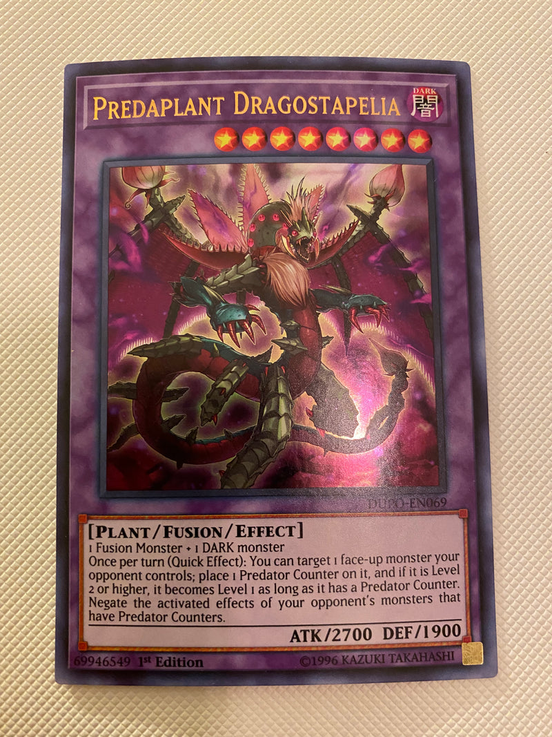 predaplant fusion monsters Yugioh Predaplant Dragostapelia DUPO-EN069 Ultra Rare 1st Edition NM
