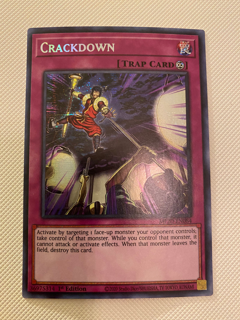 Yugioh Crackdown MP20-EN084 1st Edition Prismatic Secret Rare Near Mint Yugioh Crackdown MP20-EN084 1st Edition Prismatic Secret Rare Near Mint