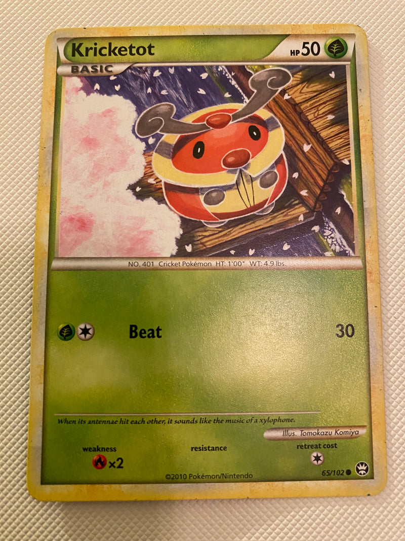 Kricketot 65/102 Common Triumphant Pokemon Card Near Mint