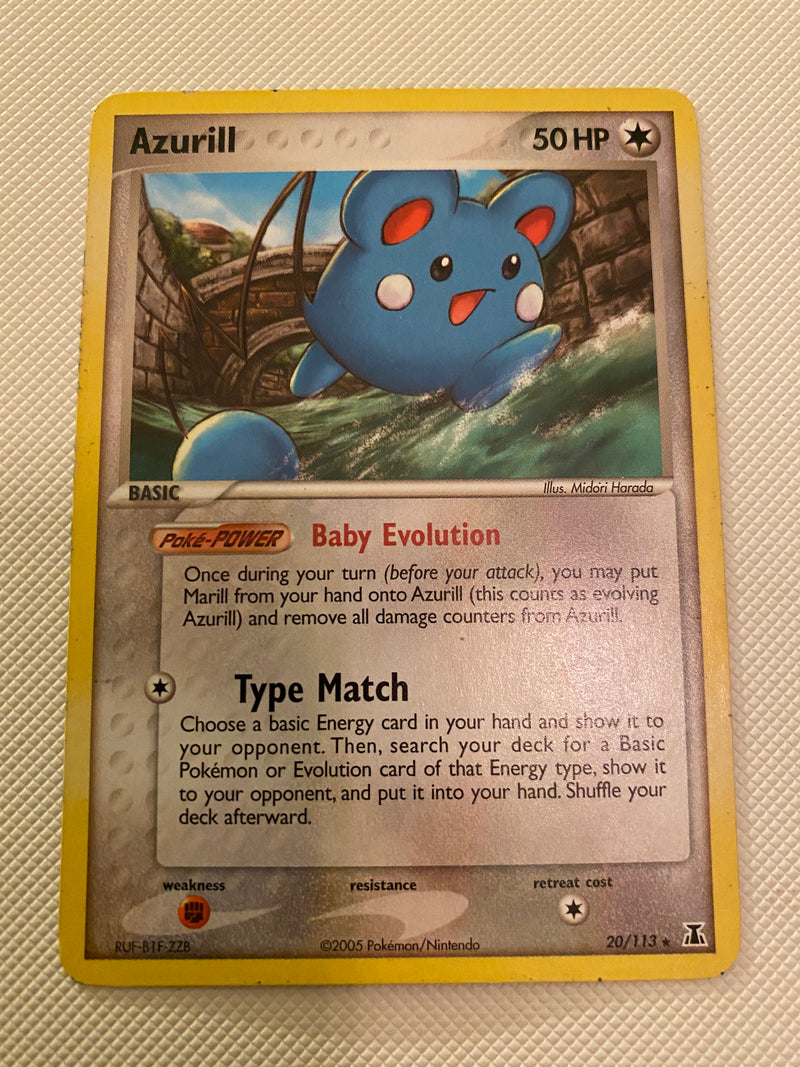 Azurill 20/113 Rare Delta Species Pokemon Card Near Mint Azurill 20/113 Rare Delta Species Pokemon Card Near Mint