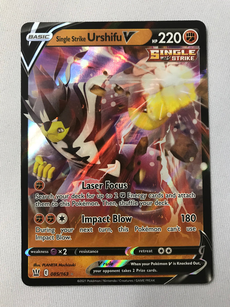 Single Strike Urshifu V 085/163 Battle Styles Holo Rare Pokemon Card N Single Strike Urshifu V 085/163 Battle Styles Holo Rare Pokemon Card N