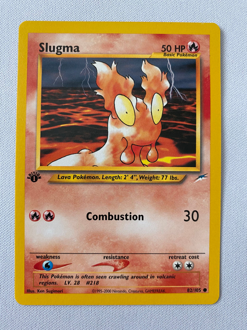 Slugma 82/105  1st Edition   Pokemon Card Near Mint