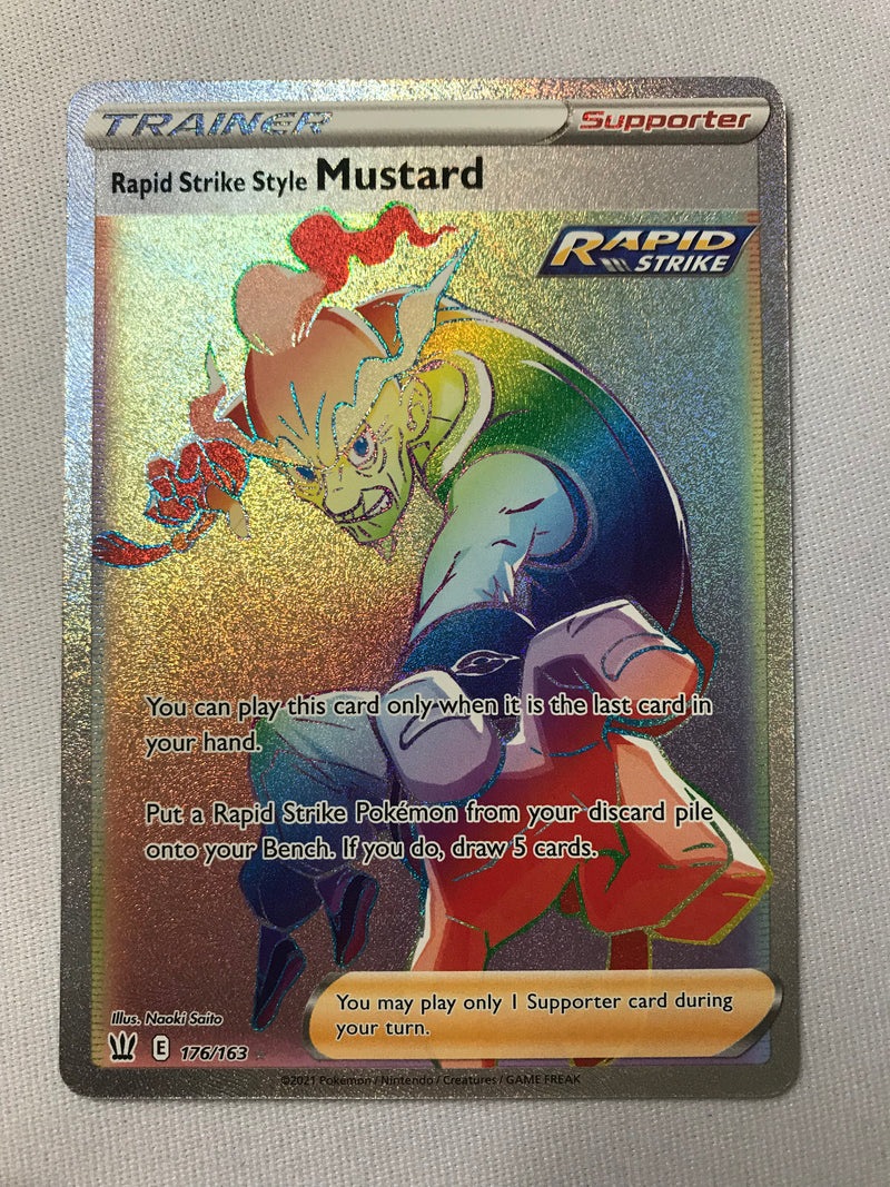 Rapid Strike Style Mustard 176/163 Secret Rare Battle Styles Pokemon C Rapid Strike Style Mustard 176/163 Secret Rare Battle Styles Pokemon C